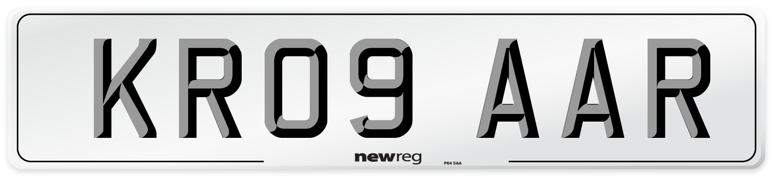 KR09 AAR Number Plate from New Reg